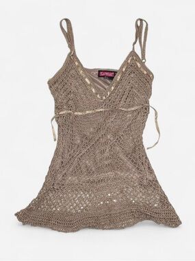 Mermaid 2000s crochet cami size s/m